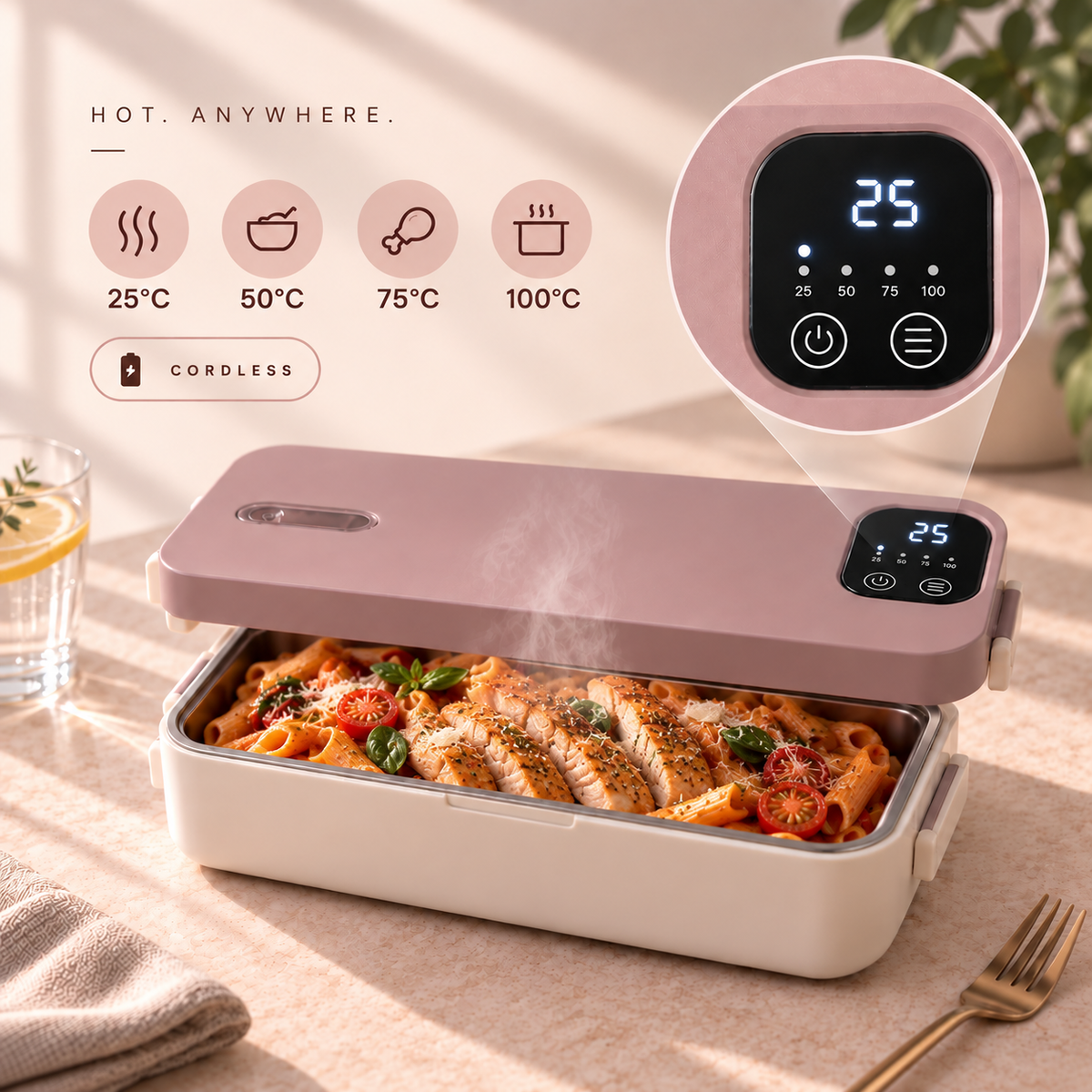 Lunchetta™ Cordless Heated Lunch Box